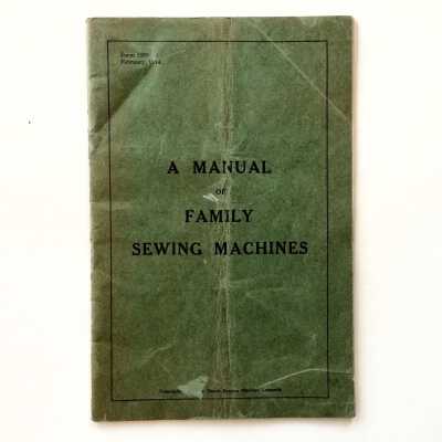 Singer Sewing Machine operating manual of the Knox-George families, c. 1914