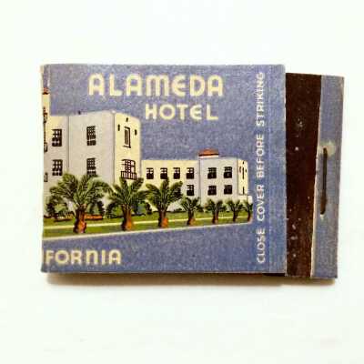 Alameda Hotel Match book Cover, c. 1940