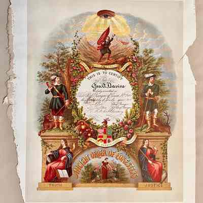 Certificate awarded to George A. Davies from the Order of Foresters, 1904