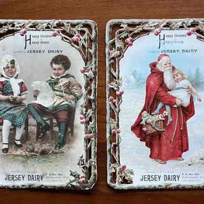Jersey Dairy promotional Seasonal Cards, c, 1950s