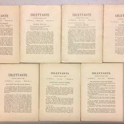 Editions of 'Dilettante', 1901
