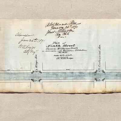 Plan for 9th street, 1891