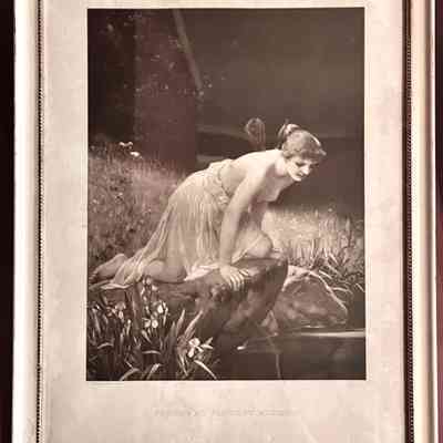 Print of 'Psyche at Nature's Mirror' by Paul Thumann of Wm Theodore Eisfeldt, c. 1890s
