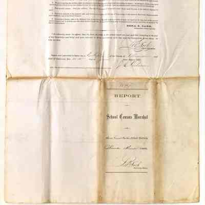 School Census Marshal's Report, 1879