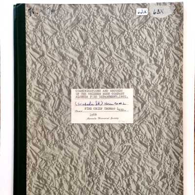 Booklet of original documents related to the Alameda Fire Department, 1955