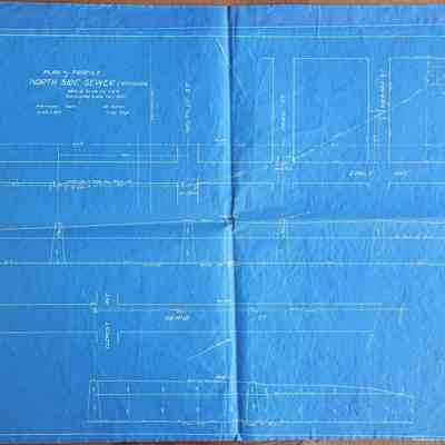 Drawing North Side Sewer Extension, 1915