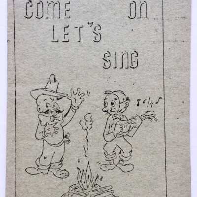 Program 'Come on Let's Sing' for annual Alameda Boy Scouts dinner, 1953