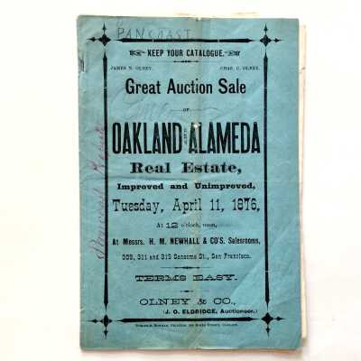Real Estate Auction Pamphlet a.o. Pancoast Tract, 1876
