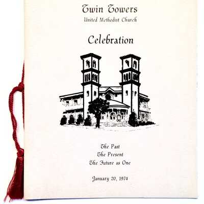 Souvenir program merger United and First United Methodist Churches, 1974