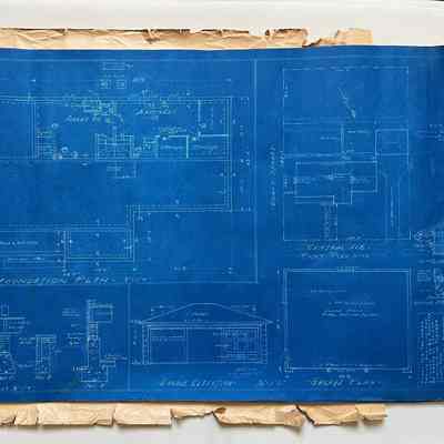 Blueprints for dwelling at Grand and Central, by A. G. lockwood, 1937