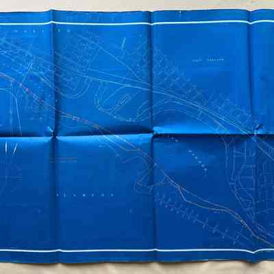Blueprint maps of the Oakland-Alameda Estuary, 1910