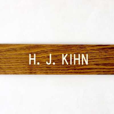 Planning Board name plate of H. J. Kihn, 1960s
