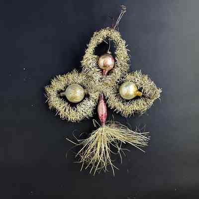 Silver Tinsel Christmas Ornament, early 1900s