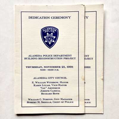 Program dedication Police Department Station, 1991