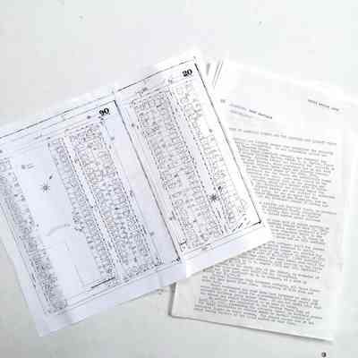 Research papers into homes on Garfield Ave, 1980s