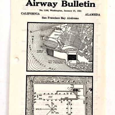 Airway Bulletin page for San Francisco Bay Airdrome, 1931