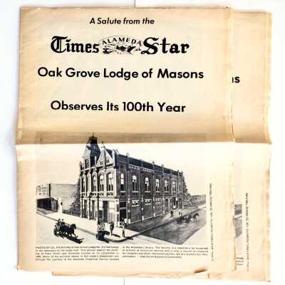 Special edition Times-Star for 100th Anniversary Oak Grove Lodge, 1971