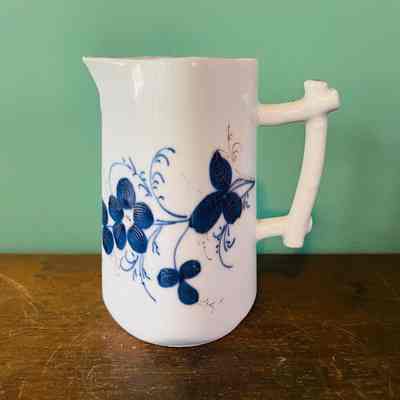 Square porcelain pitcher of the O'Hare family of 1808 Pearl Street, c. 1890