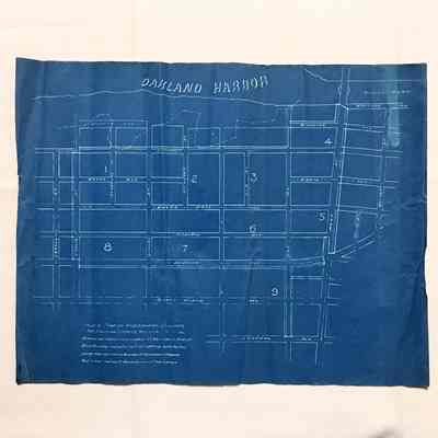 Blueprint index map of assessment lighting district, c 1924?