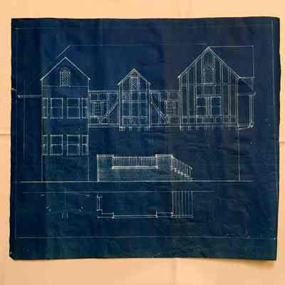 Blueprint of suggested alterations to Main Facade of 1601 Central Ave