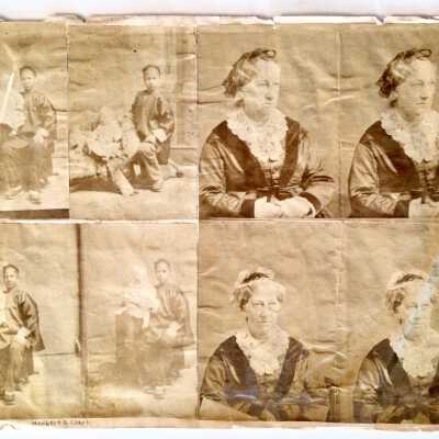 Diary pages of R. Frank Clark with photo of Mrs. Eliza Clark, 1878