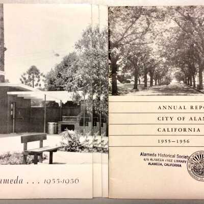'Alameda 1955-1956', copies of annual report of the City of Alameda