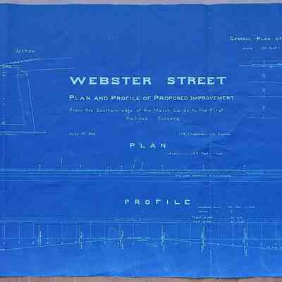 Schematic of the roadway sewer, 'Webster Street', 1909