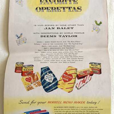 Calendar promoting Gordon's Quality Market, 1952