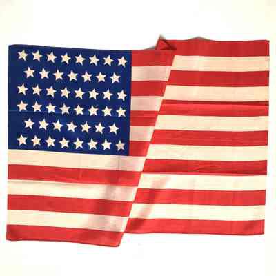 American Flag with forty-six stars, from Cornerstone box Alameda High School, 1902