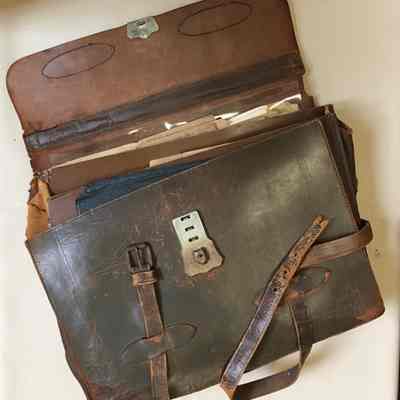 Satchel with documents from the Workers' Association, c. 1945-1962