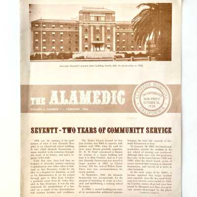 Special edition of 'The Alamedic' issued by the Alameda Hospital, 1966