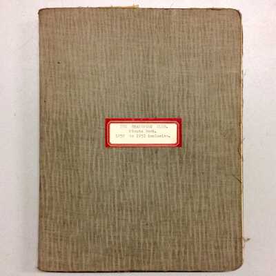 Minutes of the Shakspere Club, 1930-1932