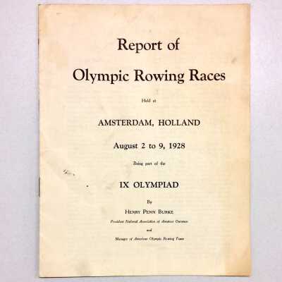 Report of rowing races, Amsterdam Olympics, 1928
