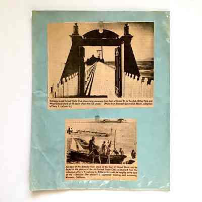Newspaper clippings reflecting history location Rittler Park and Wood School, 1976