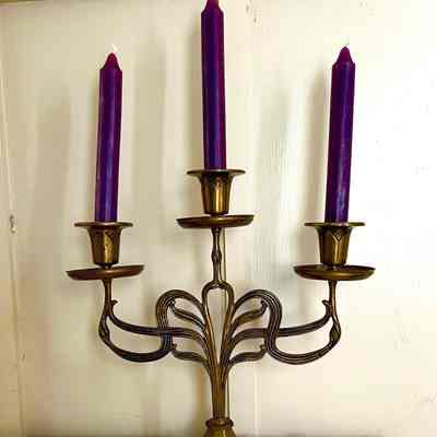Candelabra in art ouvreau style of the Meyers family, c. early 1900s