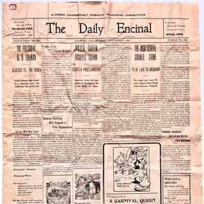 The Daily Encinal, September 8, 1902, from the AHS Cornerstone Box, 1902