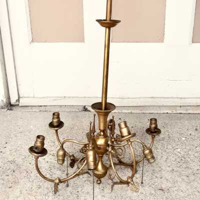 Brass hanging lamp from 2124 Alameda Ave, c. 1891
