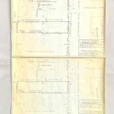 Copies of Boundary survey plans for 333 Fernside Boulevard.