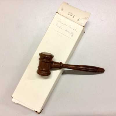 Gavel with box used by the American Fuchsia Society, prior to 1980