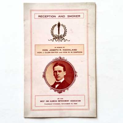 Invitation West End Improvement Association Reception and Smoker, 1904