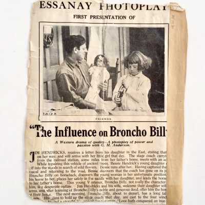 Illustrated Ads for Broncho Billy silent movies, c. 1911-1912