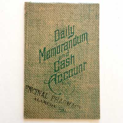 Advertising Notebook 'Daily Memorandum' for Encinal Pharmacy, early 1900s