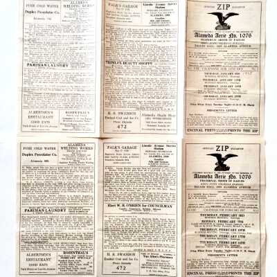 January and February 1927 issues of Aerie No. 1076 Zip magazine