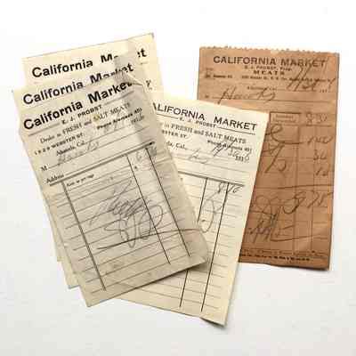 Receipts from the California Market, 1916