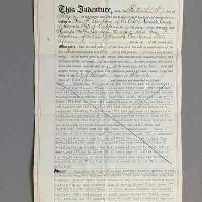 Two-page Deed for 1428 Morton to Amanda Bertha Lamborn, 1897