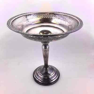 Silver candy compote won by Earl Fry Sr., prior 1964