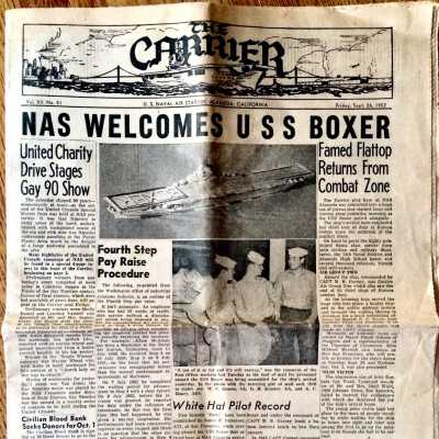 1952 Edition of US Naval Air Station newsletter 'The Carrier'