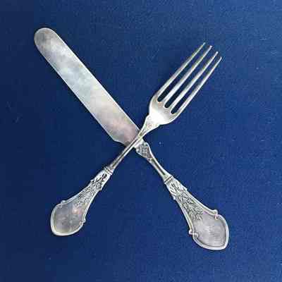 Herbert D. Clark's child's knife and fork set, c. 1880