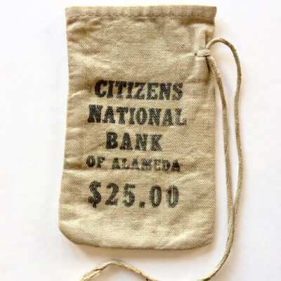 Money Bag from the Citizens National Bank of Alameda, prior to 1971
