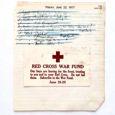 Advertising Red Cross War Fund, 1917